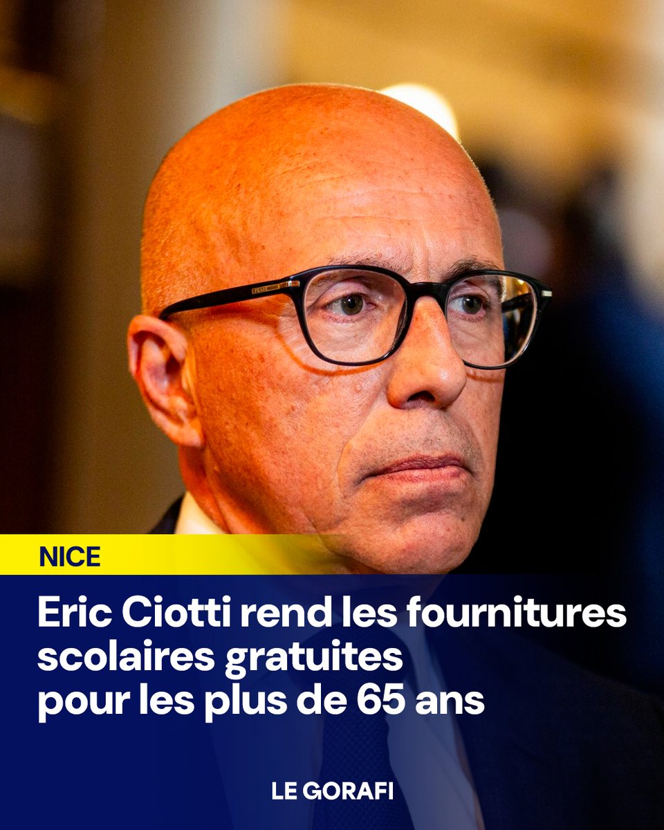 le_gorafi's tweet photo. Nice : Eric Ciotti rend les fournitures scolaires gratuites pour les plus de 65 ans https://t.co/C9qIBAOaXh