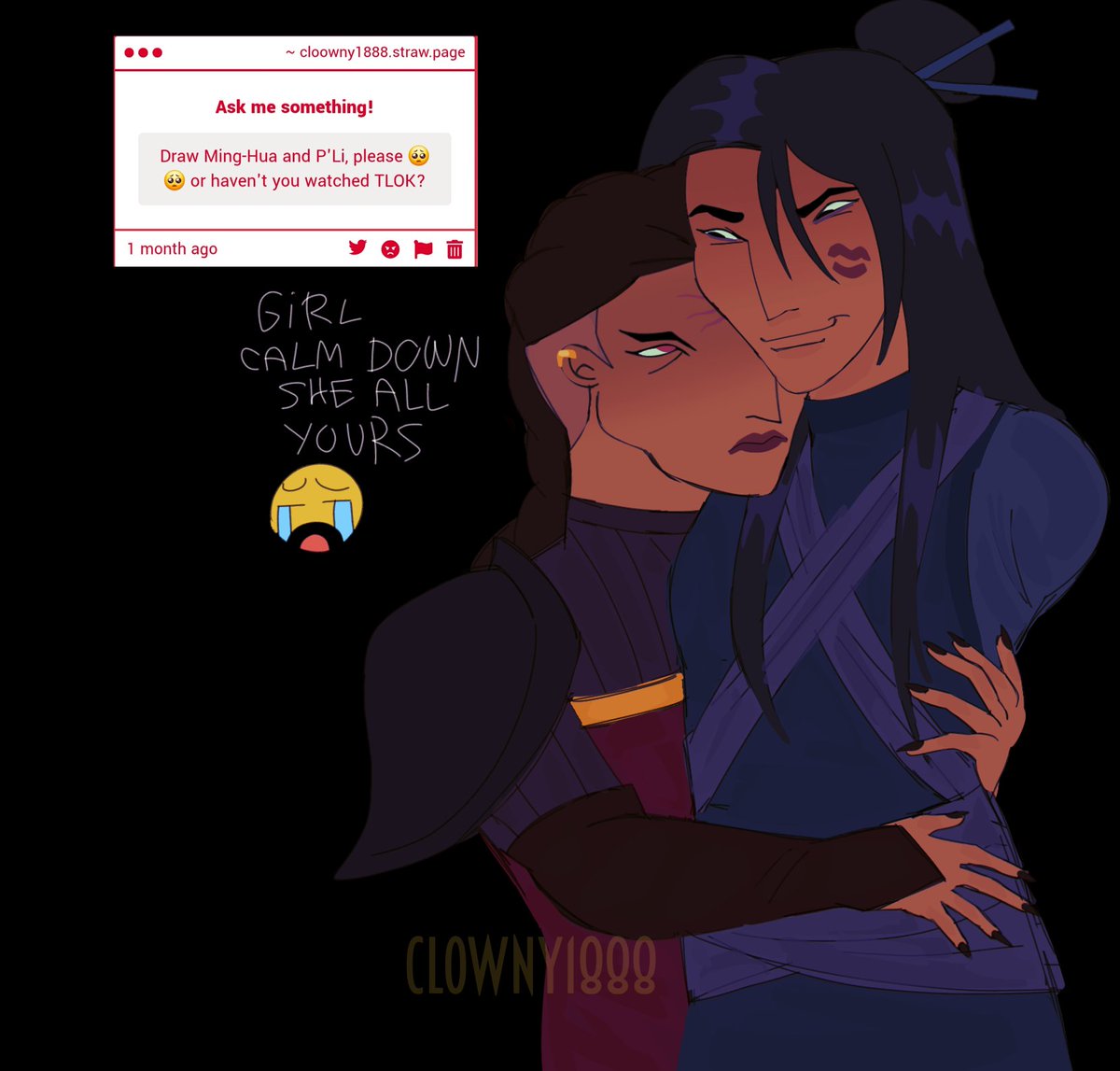 Clowny511753's tweet photo. Lowkey dont like it but I hope u enjoy it !!
And sorry for taking too long 😭😭
#tlok #mingli (???) Idk how their ship named https://t.co/4g6AUzyylN