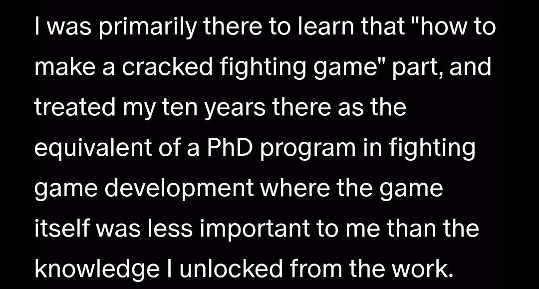 ANAKRON199X's tweet photo. Imagine the amount of conceit needed to post this. This is just going to lead to game studios being more hesitant to consider FGC hires. You just made the community look less reliable to the people who actually write the checks. Hope that “PhD” was worth the damage. https://t.co/WZg8MvgCWY