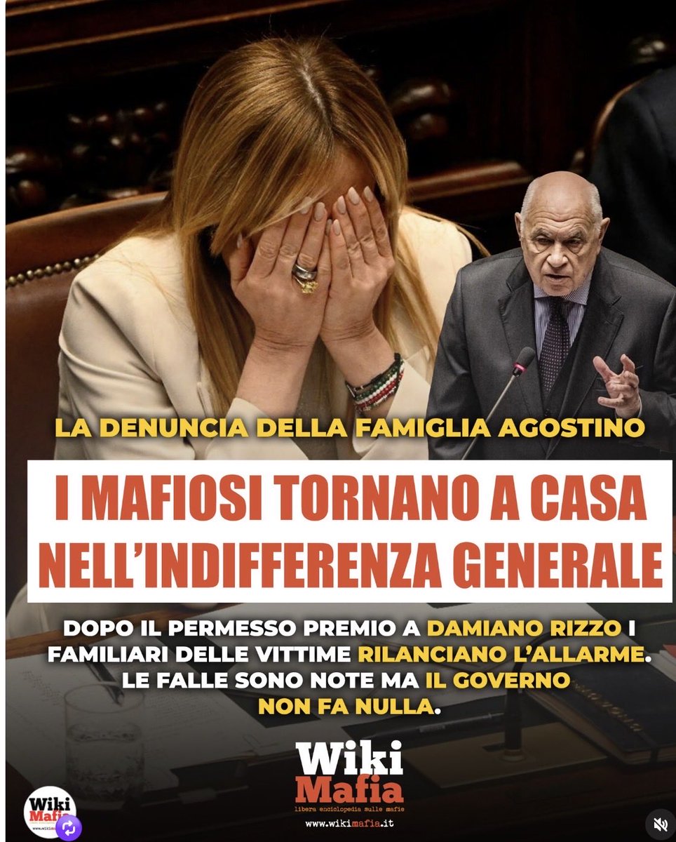 lisameyerildra1's tweet photo. il governo Meloni sta liberando i  mafiosi mentre i giornalai sono concentrati a criticare l'opposizione e sparare minchiate di regime 
ripeto : il governo Meloni sta liberando i mafiosi https://t.co/no6JcVg5Uo