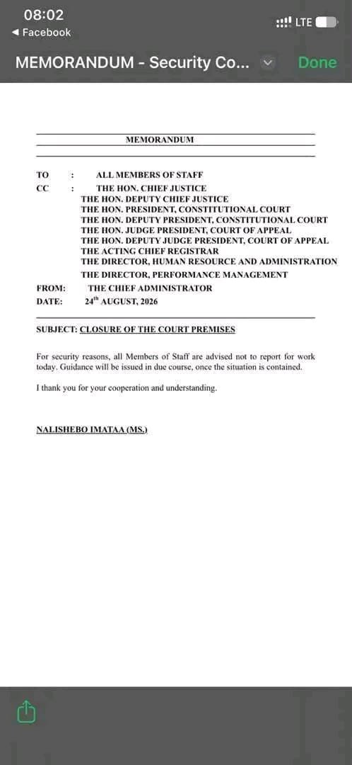 ChidiOdinkalu's tweet photo. So, Zambia closed its courts today to preclude the opposition from filing any petition to challenge the election declaration from last week?!? https://t.co/3xPo4LdDPX
