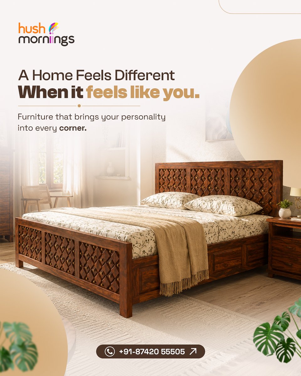 HushMorniings's tweet photo. A Home Feels Different When It Feels Like You.

🛋️ Thoughtful Design
🌿 Timeless Craftsmanship
🤎 Made to Feel Like Home

📞 +91-87420 55505

#HushMornings #FurnitureDesign #HomeInteriors #InteriorDesign #HomeDecor #FurnitureLovers #ModernHome #HomeInspiration #TimelessDesign https://t.co/FHnwURoqAa