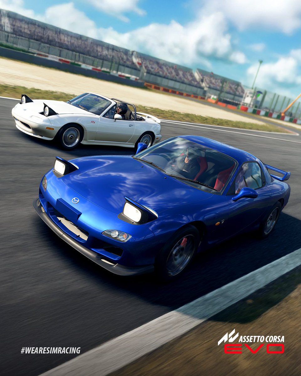 AC_assettocorsa's tweet photo. Update 0.9 is almost here and it's bringing three new cars to Assetto Corsa EVO.

Audi R8 LMS GT2
Audi R8 V10 Performance quattro
Mazda RX-7 FD Spirit R (Type A)

These three engineering masterpieces are ready to turn up the noise in Assetto Corsa EVO

#AssettoCorsa #ACEVO #WeAreSimRacing