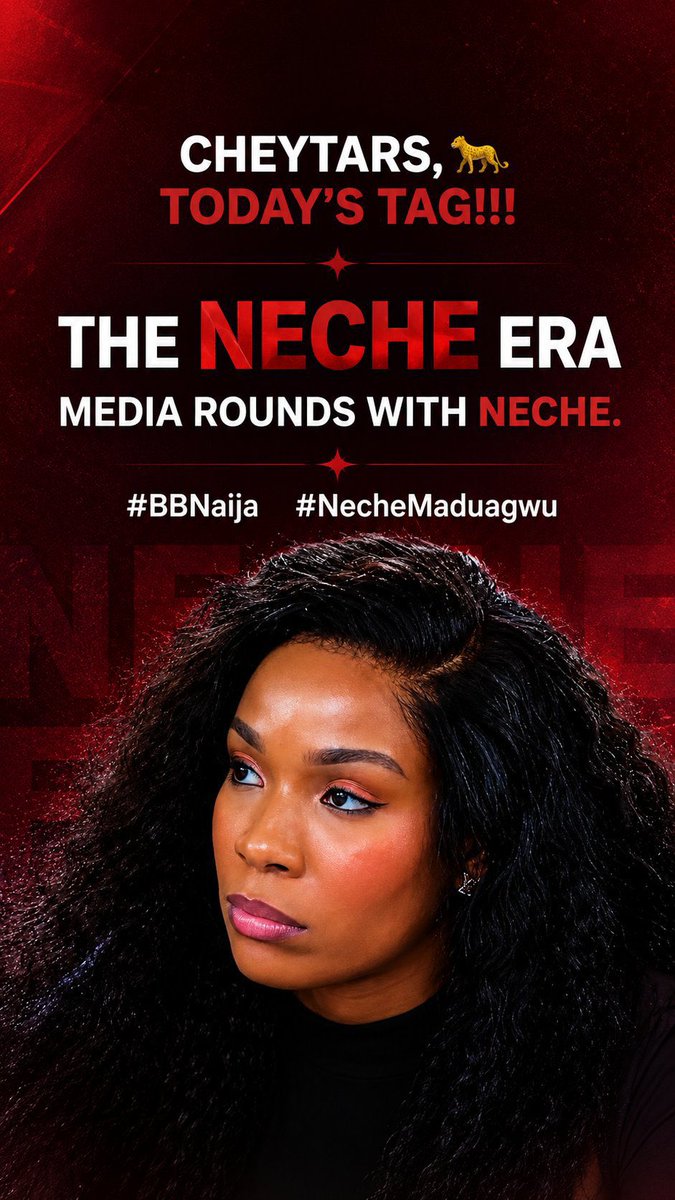 Techietee13262's tweet photo. Queen 🫂🥹🐆

THE NECHE ERA 
MEDIA ROUNDS WITH NECHE 
#Bbnaija https://t.co/BQQKzIF2uV