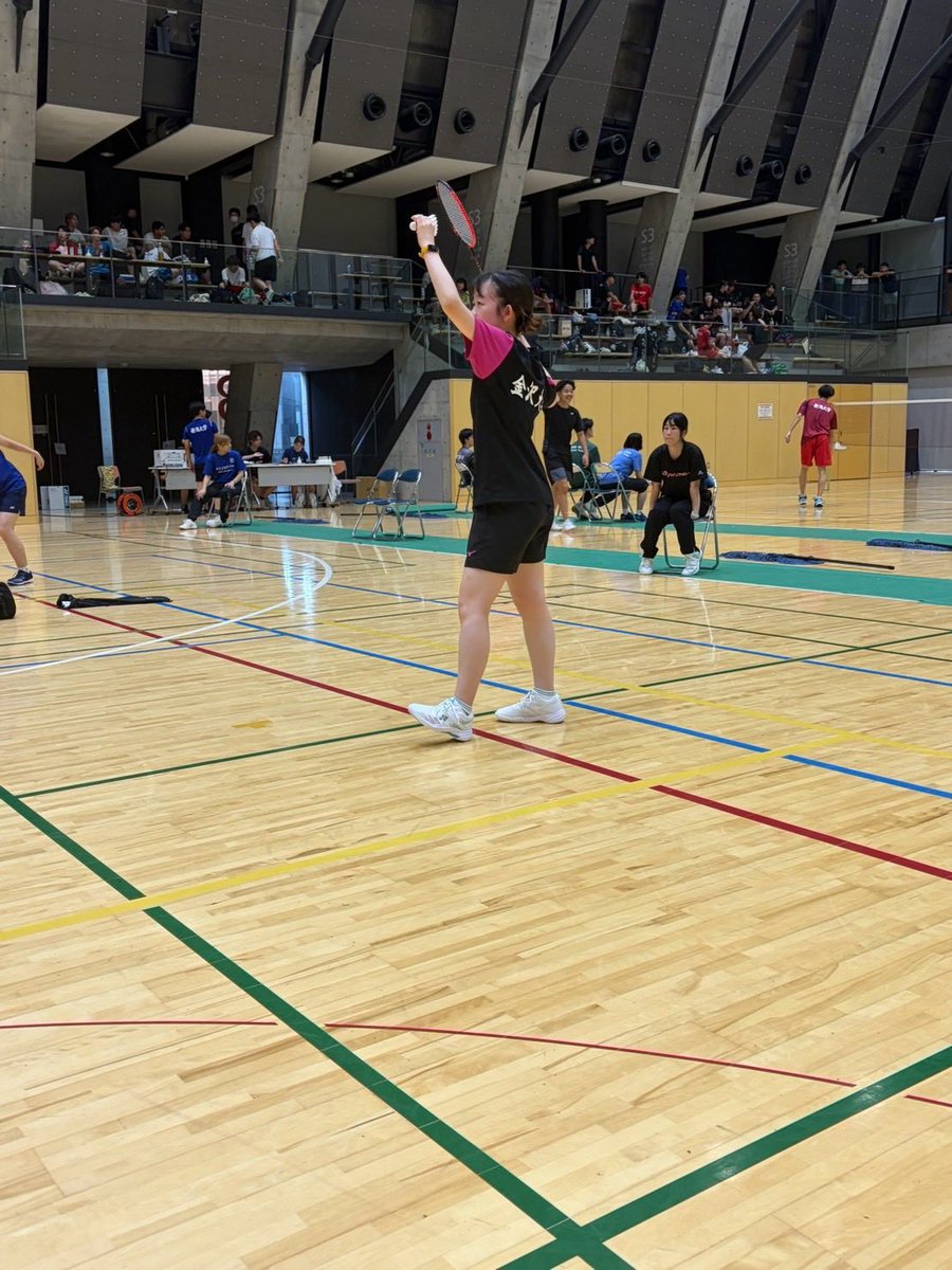 kubc2011's tweet photo. 北信越学生バドミントン選手権大会の結果をお知らせします。
《女子シングル１回戦》
山本2-0平野(金沢星稜)
百瀬0-2高畠(上越教育大)
伊藤2-0山本(信州大)
西山2-0  朴（信州大)
《女子シングル２回戦》
山本0-2藤本(金沢学院)
伊藤0-2古川(金沢学院)
扇割2-1宮崎(金沢学院)
西山2-0岩本(上越教育大) https://t.co/OtrAD5wfZI