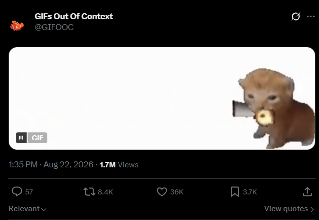 iprefermen_dev's tweet photo. Isn't this good??
We can send a simple cat meme with this, there is this GIF going viral since yesterday. https://t.co/az3WssrdY5