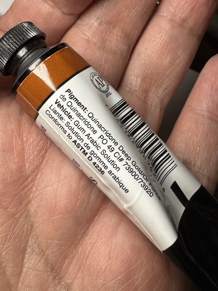bbblogr's tweet photo. Daniel Smith Quinacridone Gold ใช้ pigment PO 49 โคตรซุปเปอร์แรร์ ผมขายหลอด 3 พันมีใครอยากได้มั้ยครับ กร๊ากกก บีบไป 1 half pan แหล่ะ

ไม่ขายหรอกนะ แค่อวด 🤩 https://t.co/IG9xPIMQrK
