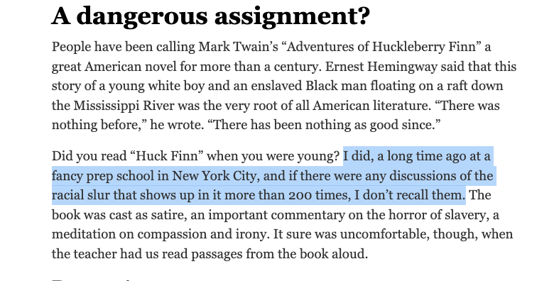 NickClairmont1's tweet photo. One of the most insane arguments I have ever heard leading @SamSifton's NYT Morning newsletter today: The greatest American novel is too morally and intellectually challenging to read, unless you are rich. https://t.co/PJk4ycsWdj