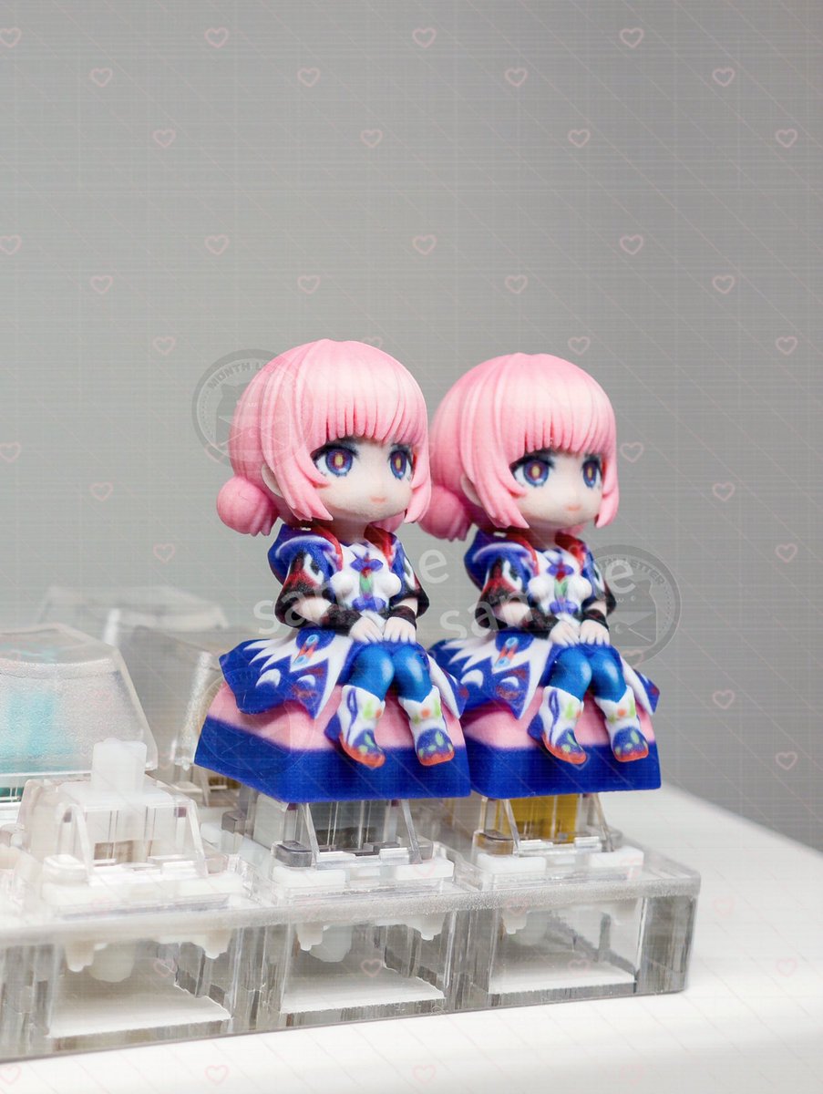 nri1103's tweet photo. 花譜 フルカラーレジンキーキャップ　
約3.7cm
標準 MX クロス軸対応

（残念ながら販売終了しています）
（早く X に上げとけばよかった😭）

#花譜美術部　#花譜　#神椿 https://t.co/COOvNdcCkQ
