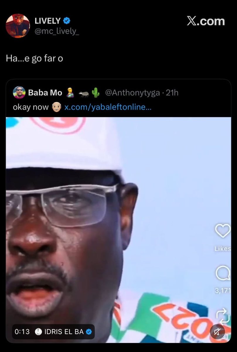 Bayo_Bilisi's tweet photo. Dear MC Lively,

Now that Ogogo is dead, are you happy now?

Are you happier now?

This guy was born and bred in not just Yorùbá land; ile-ife. He even studied Law in OAU.

But when the opportunity arose to mock a Yorùbá actor on his last days, he made himself available.

The land that made you will work against you.

Everything you have gained in Yorùbá land, you will lo...se everything right before your eyes.

The last days of Ogogo were glorious, his children didn't come on social media to beg for money...

They outrightly said "we don't need money" but just because you wahted to be the one that lights the torch for hatreeed on a dyyying Yorùbá actor, you will beg for more than mercy.

It breaks my heart seeing people Yorùbá land has given so much to come back to behave like traitors.

Once again, I hope you're happy now?