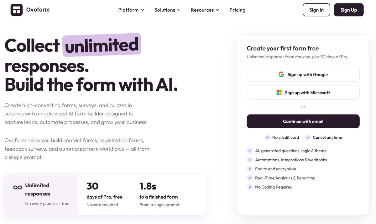 ND_00_96's tweet photo. @lightsilver323 Tired of form builders charging crazy prices just to unlock basic features?

Ovoform gives you unlimited responses for free, no gating on the simple stuff, and 30 days of Pro on the house.

Try it here: https://t.co/q706oooDTb https://t.co/Ji2SrLJJ1T
