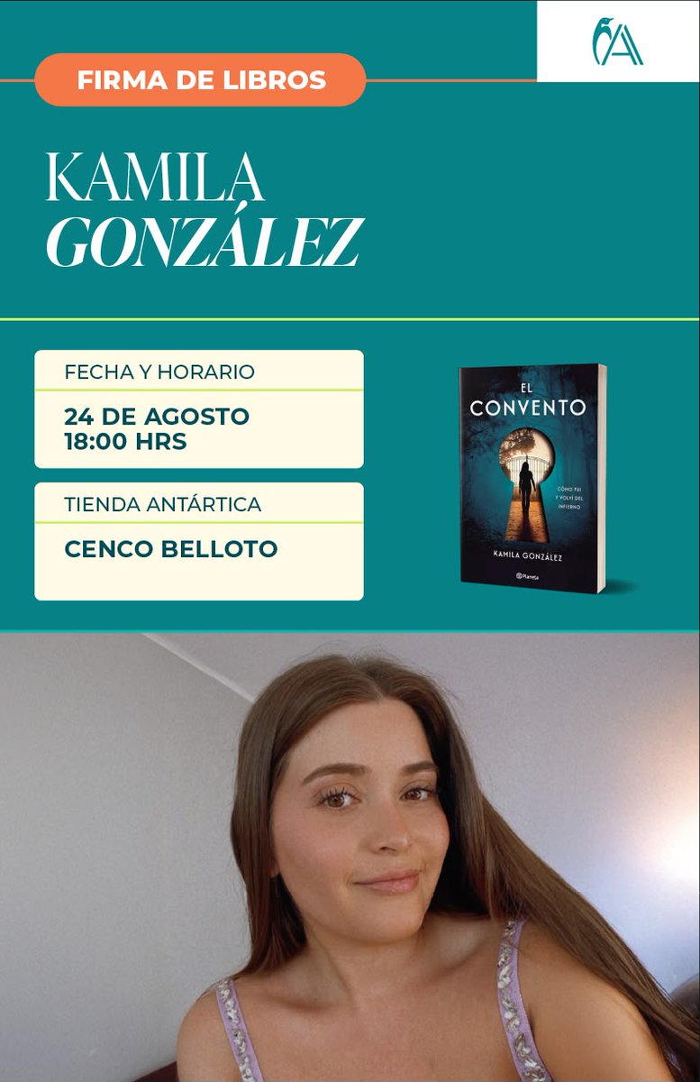 PlanetaLibrosCh's tweet photo. ¡Hoy! Celebra el Día del Lector@ con Grupo Planeta. 💙

Asiste a la firma de libros de Francisco Ortega y Kamila González. 📖

📆 Fecha: 24 de agosto
📌 Lugar: Antártica Patio Centro
Revisa acá los horarios.

¡Te esperamos!

#CreemosEnLosLibros 📚 @efeortega https://t.co/CDNy2udm81