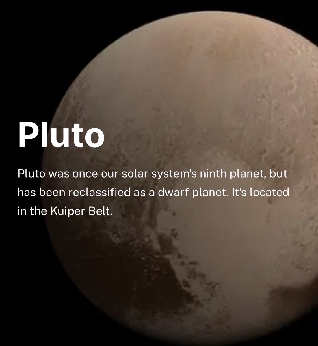 Udntnonutn's tweet photo. 20 years ago today, Pluto was robbed.
On August 24, 2006, astronomers officially reclassified Pluto as a dwarf planet.
After 76 years as the ninth planet in our solar system,
just like that…poof, demoted.
Apparently Pluto hadn’t
“cleared its neighborhood”
around its orbit, which became one of the requirements under the new definition of a planet.
Look.
I grew up with nine planets.
I’m not saying I’m still bitter about this.
But I’m NOT not saying that either.
Justice for Pluto. 😂
