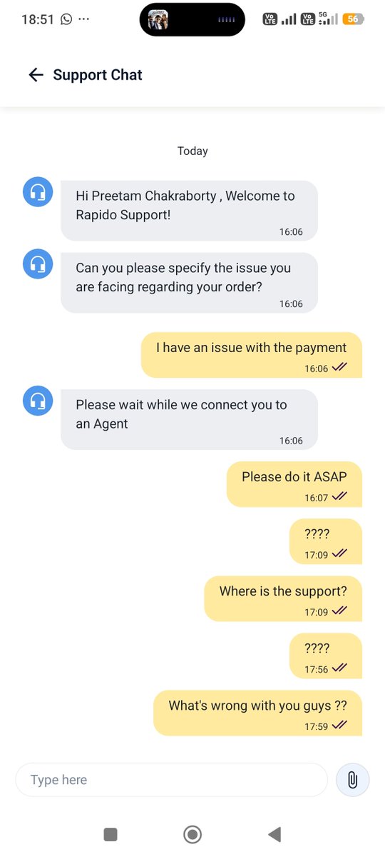 boltapreetam's tweet photo. @rapidoapp_ @jagograhakjago And this is the pathetic state of your incompetent ' customer support '

@rapidoapp_ 

Cc @jagograhakjago https://t.co/TzNcUTWifs
