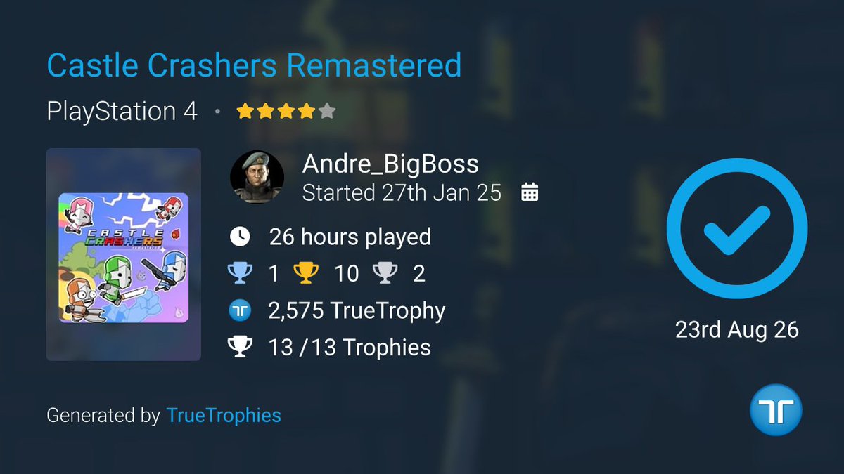 Andre_Big_Boss's tweet photo. Mais um 100% pra ID, já fiz 3 versões desse game(Xbox 360, Xbox one, ps4) agora só falta ps3 😁 https://t.co/IwBdclHOos