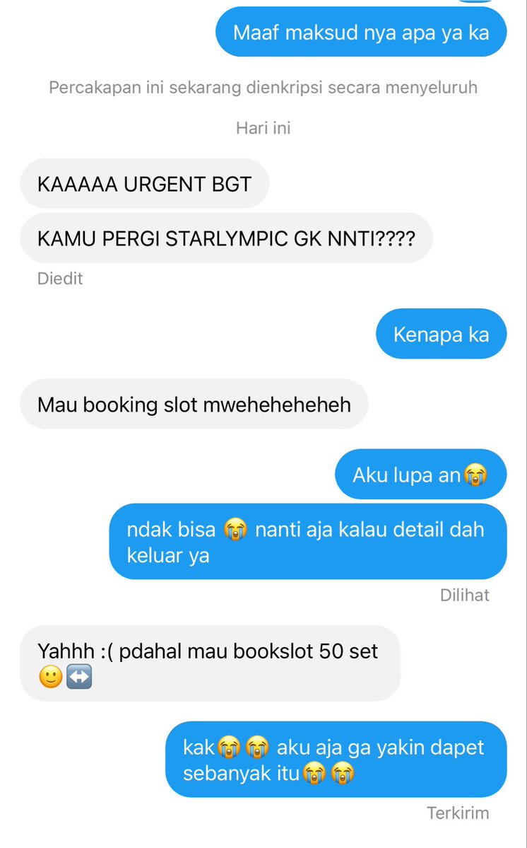 yucilcil_'s tweet photo. bantu berdoa dulu yuk supaya saia dapet tix starlympic karena sekrang beli md harus pake tix 😭😭😭😭 https://t.co/LsAYNsv4Zc