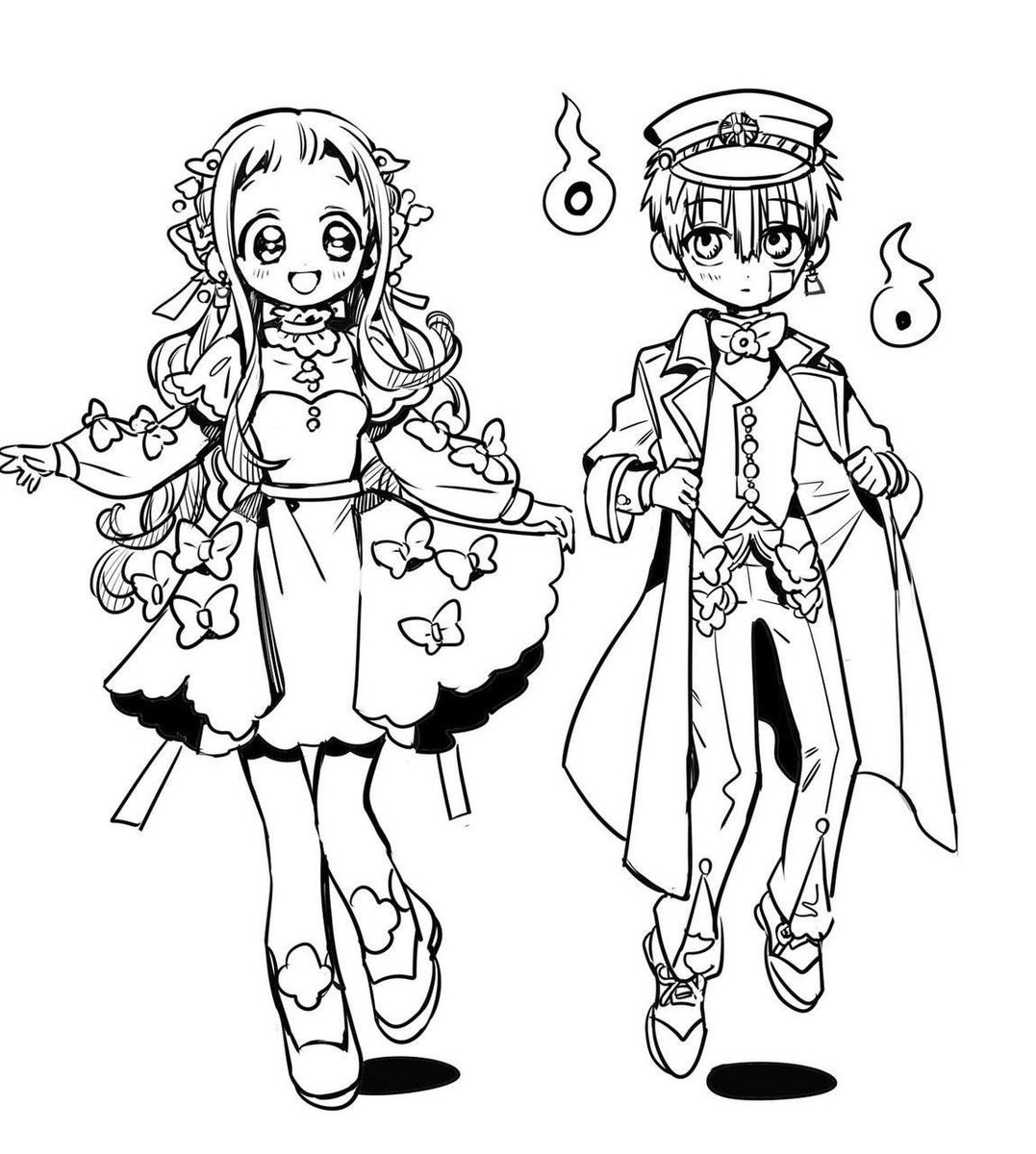 kokoergic's tweet photo. hananene art where hanako is shy/bashful and nene is more confident/cheerful/self-assured… I LOVE THEMM https://t.co/XHiSBGqUvM