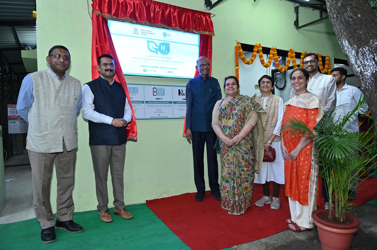 MSInSociety's tweet photo. Strengthening Maharashtra’s Clean Energy & Green Hydrogen ecosystem.

@MSInSociety , in collaboration with Venture Center and Council for Scientific and Industrial Research (CSIR) -NCL, marked an important milestone with the launch of the Centre of Excellence (CoE) for Clean Energy & Green Hydrogen in Pune.

The program featured the inauguration of the Startup Showcase, launch of the Energy Innovation Talk Series, unveiling of the CoE website, and the inauguration of the CoE by Dr. R. A. Mashelkar, Padma Vibhushan. The event was graced by Smt. Manisha Verma , IAS, ACS SEEID, and Dr. Shrikant Patil , CEO, MSInS.

The program witnessed the inauguration of the Fuel Cell & Electrolyzer Testing Facility and the Advanced Battery Testing Facility, expanding the testing infrastructure available for next-generation clean energy technologies.

The CoE will provide a strong platform for startups, researchers and innovators working in clean energy and green hydrogen, giving them access to specialised infrastructure and creating stronger pathways for technology validation, collaboration and development of market-ready solutions.

The Centre represents another step towards building a stronger bridge between research, innovation and entrepreneurship, while accelerating the development of sustainable energy solutions from Maharashtra.