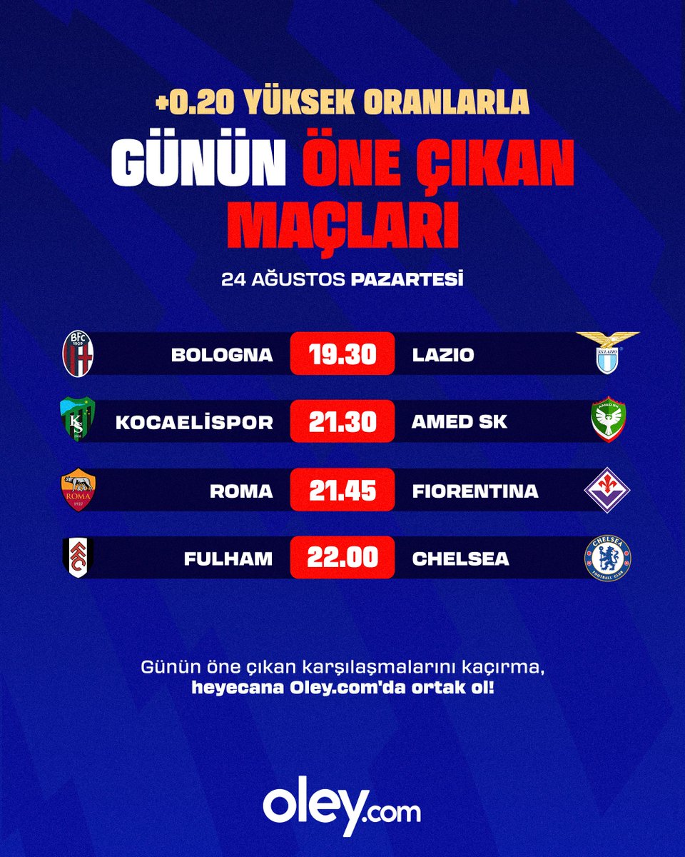 oleycom's tweet photo. Günün öne çıkan karşılaşmaları  https://t.co/keciLJlQmF’da! https://t.co/ZuckeiTLwX