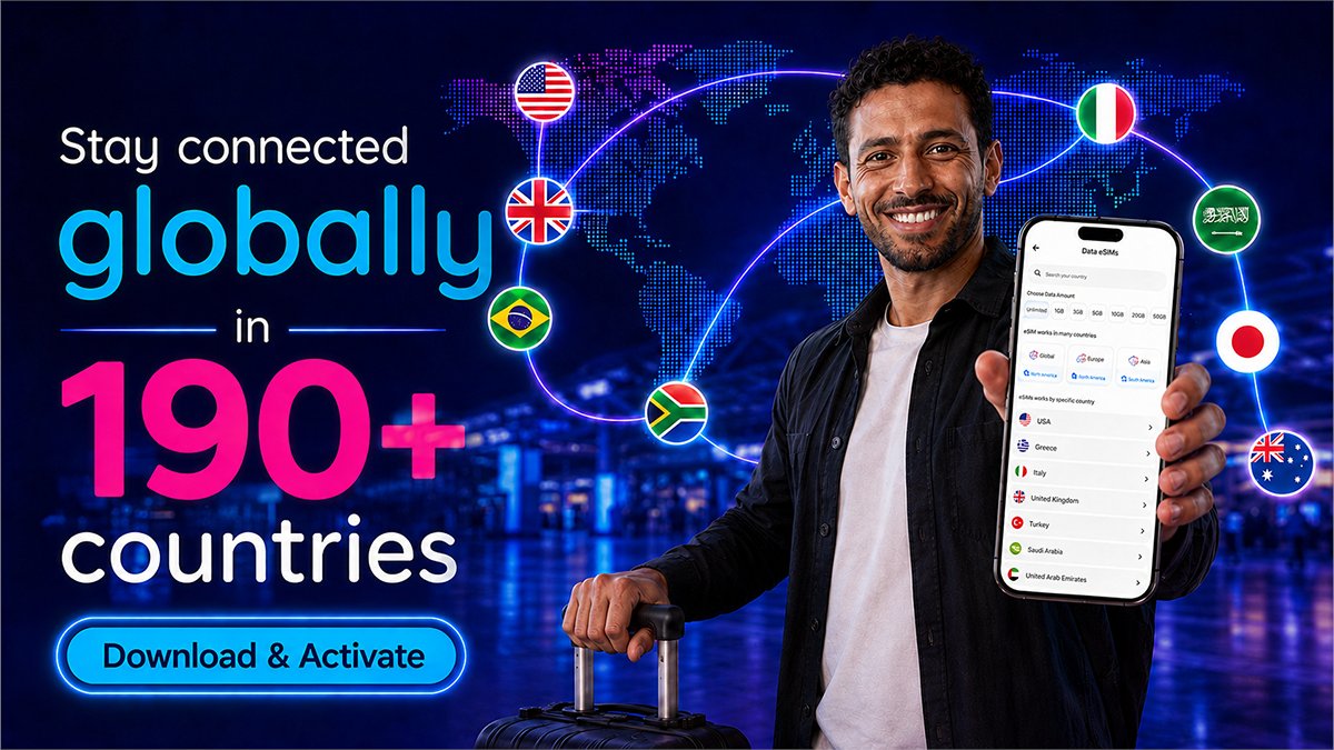 NumeroGlobal's tweet photo. Stay connected in 190+ countries.

No roaming. Download &amp; activate now.