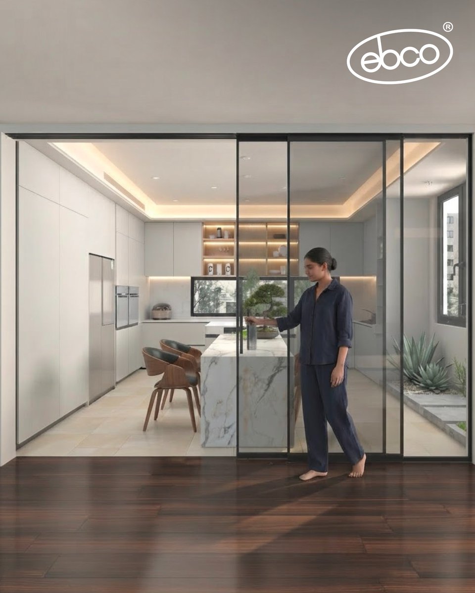 ebcohardware's tweet photo. Linked Sliding Partition System Slim 80 Soft Close brings elegance and openness to contemporary spaces with a clean, seamless partition experience.
#ebco #furniturefitting #smartliving #decor #homehacks #softclose https://t.co/gG5b5uAFWR