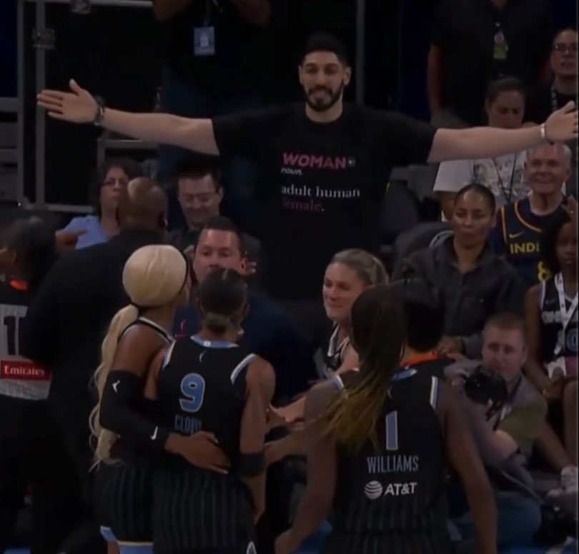 CoachD_Speaks's tweet photo. Picture 1 is when a man confronted Enes Kanter outside of the arena. Picture 2 is when a woman confronted him inside of the arena. Real tough guy Eh? Ok. We see you. https://t.co/ZHb3aAE4xX