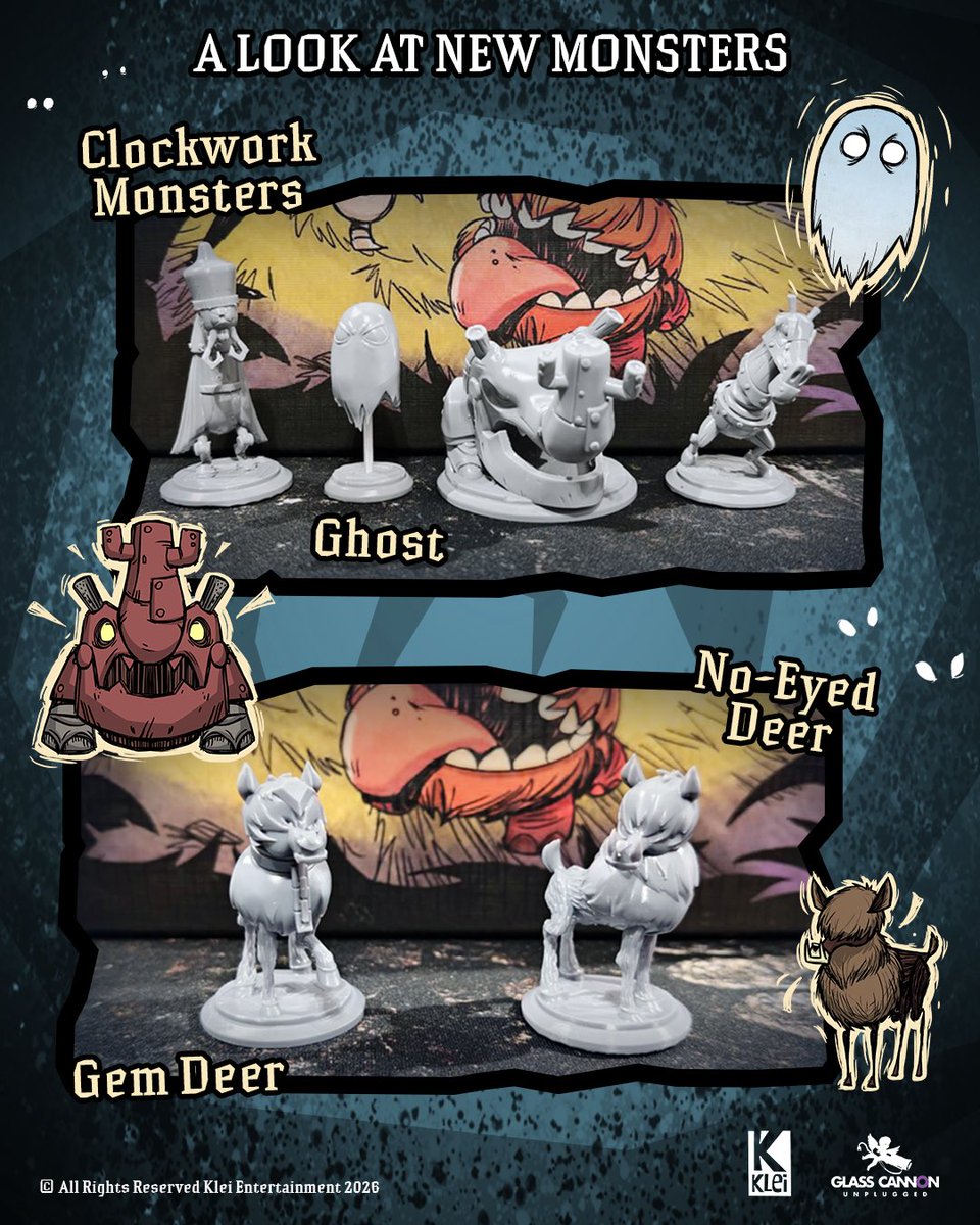 GCUtabletop's tweet photo. 👀 We’ve been busy! We’ve updated the iconography and Location cards in Don’t Starve: The Board Game, and revealed more about Lands Uncharted. New biomes, items, map-building options, scenarios and monsters await!

Late pledge 👉 https://t.co/hblJUAr91l

#boardgames #dontstarve https://t.co/bFJI91D6gw