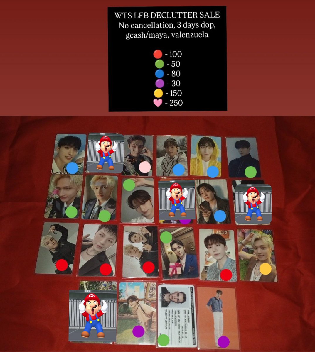 97lskmin's tweet photo. WTS LFB SEVENTEEN DOKYEOM PHOTOCARDS
~ see pic for prices
~ dop: 3 days mod: j&t mop: gcash/maya
~ loc: valenzuela
#decluttersale #seventeenpcs #dokyeompc https://t.co/C04DgY2OLd