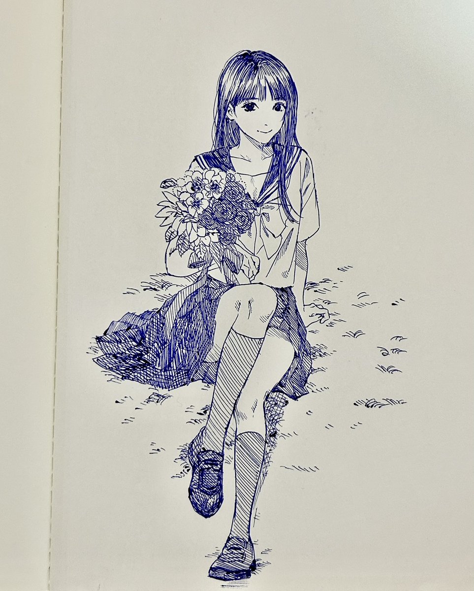 torima_otituke's tweet photo. 制服の女の子を一発描きするのにハマってる https://t.co/rJytXSubUF