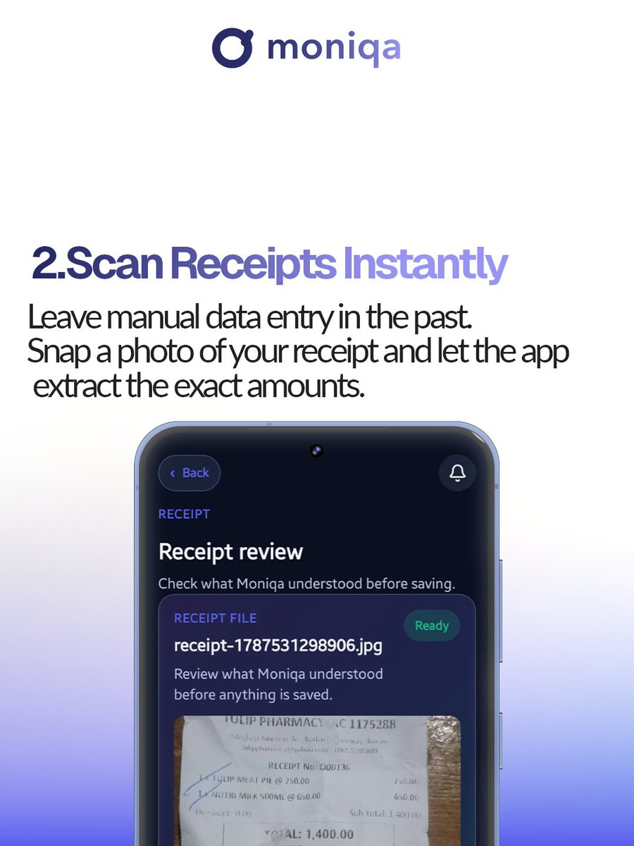 getmoniqa's tweet photo. Stop juggling spreadsheets, messy notes, and awkward "pay me back" texts. From voice-logging daily expenses to setting flexible monthly targets, Moniqa brings your entire financial routine into one clean space. 🧵👇

#moniqa #fintech #expenseapp https://t.co/QVTsEN0kw4