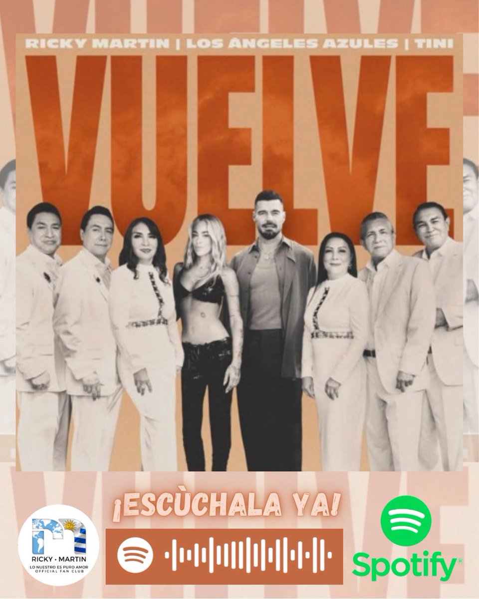 LoNuestroFCURU's tweet photo. Hoy es un excelente día para escuchar #vuelve ❤️🎵en Spotify
@ricky_martin @tinistoessel
@angelesazulesmx
@RMwebteam @inpulsemedia @lonuestrofco @SonyMusicUru @SonyMusicArg @SonyMusicLatin
#ricky #rickymartin #ricky_martin #rickymartinwebteam https://t.co/RwIQwMW8Zd