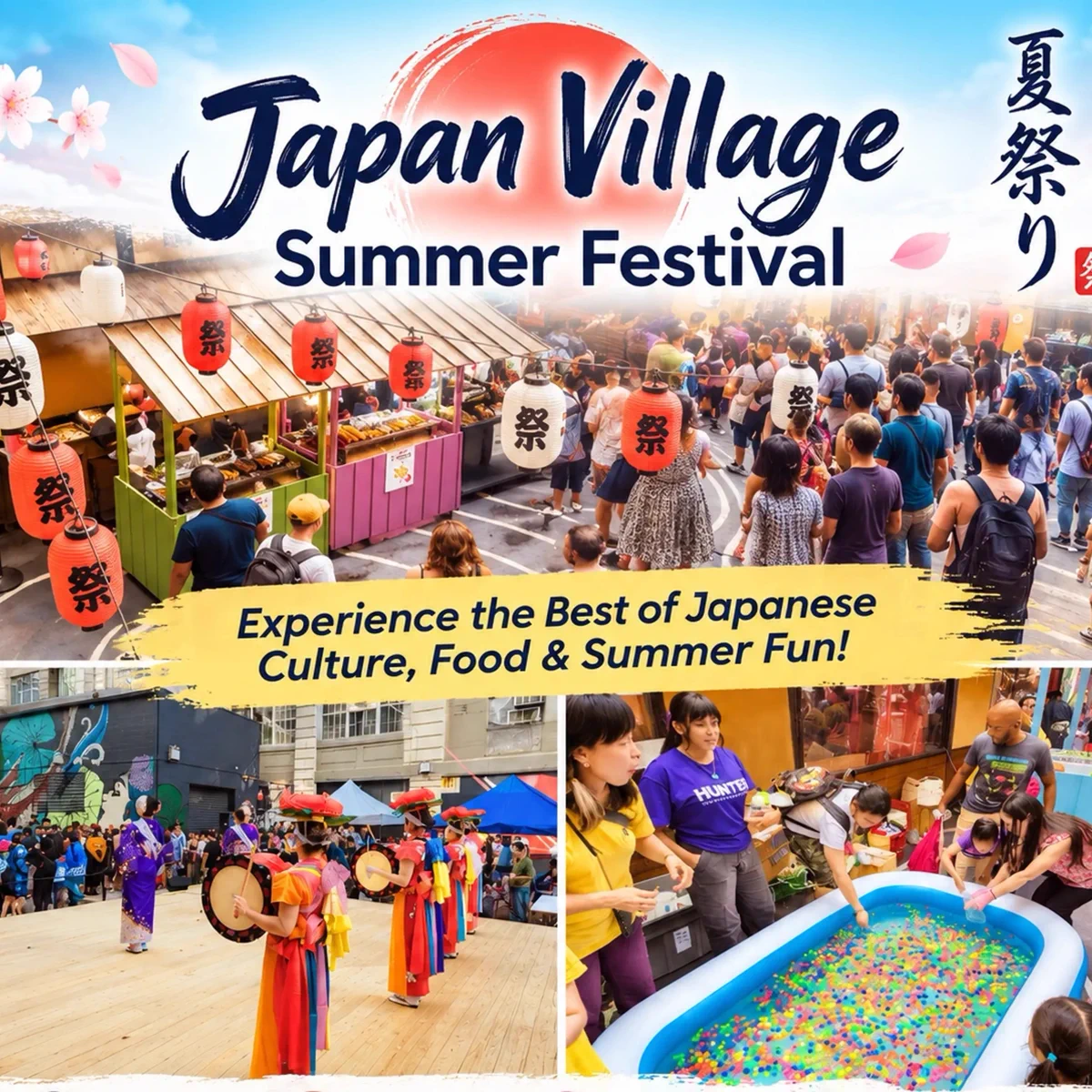 Japan Village Summer Festival (Japanese food, taiko, dance, games, and a chance to win a trip to Japan) https://www.japanese-city.com/calendar/events/index.php?eID=41821