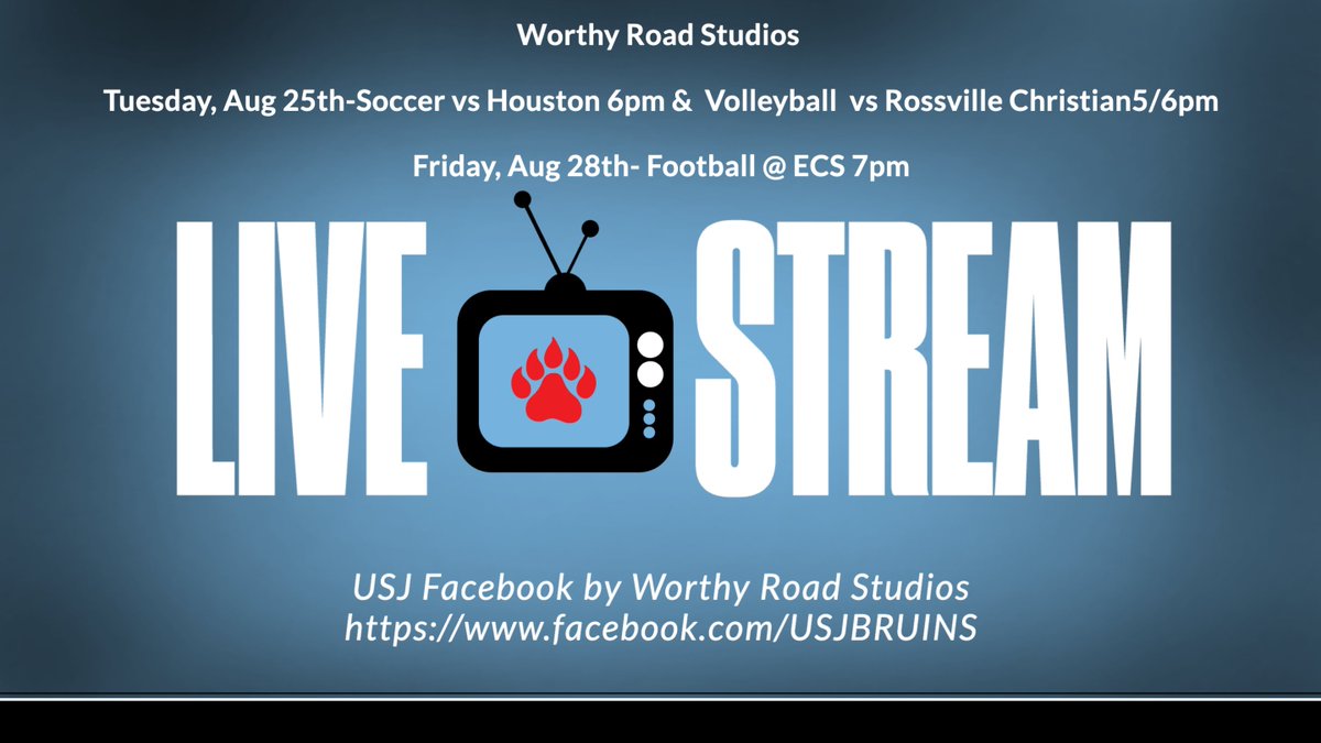 USJAthletics's tweet photo. Watch the Lady Bruins and Bruins this week on our Facebook page. We are always thankful for the coverage by Worthy Road Studios! https://t.co/1M8LNDGlrE