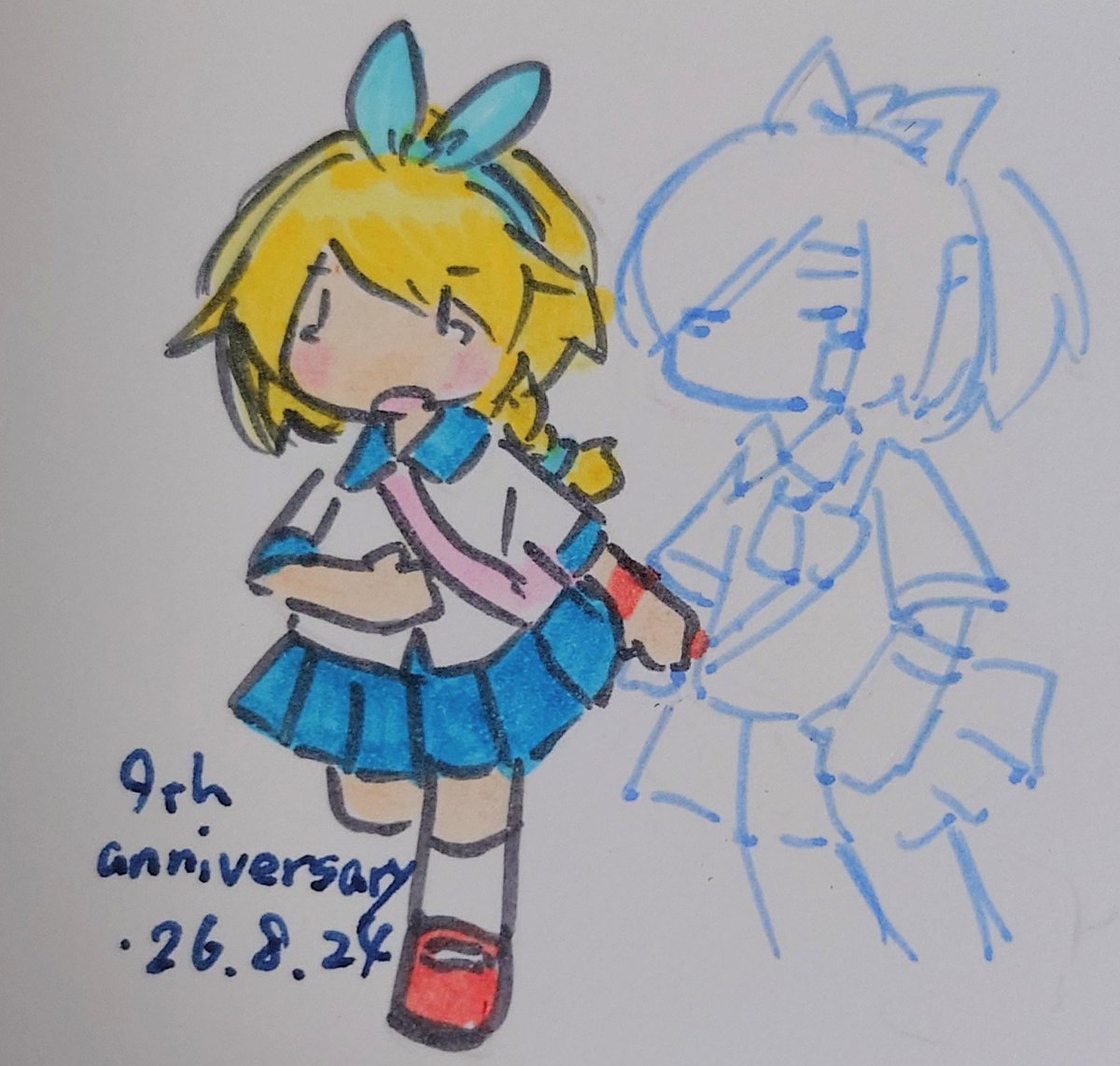 wannyako_kanna's tweet photo. ずっとずっと…
いっしょだよ？
（深夜廻9周年おめでとうございます） https://t.co/1iWVRvfqrL