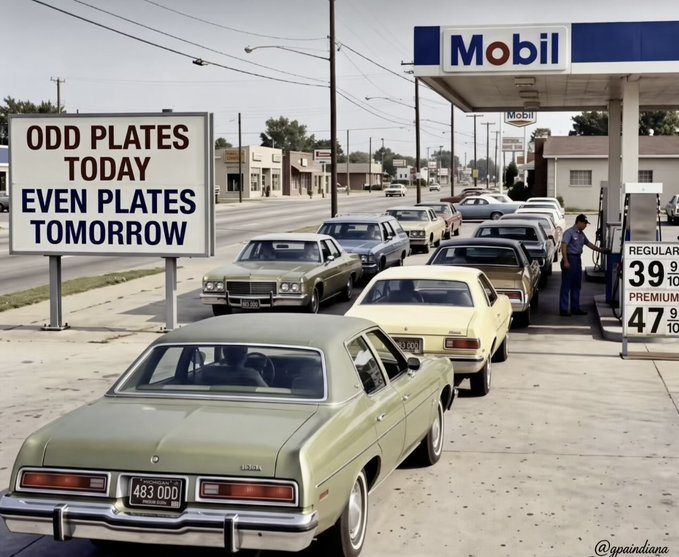 kacy018wwbl's tweet photo. Remember when your license plate number determined whether you could buy gas that day? 🤔 https://t.co/lKwVqBI36W