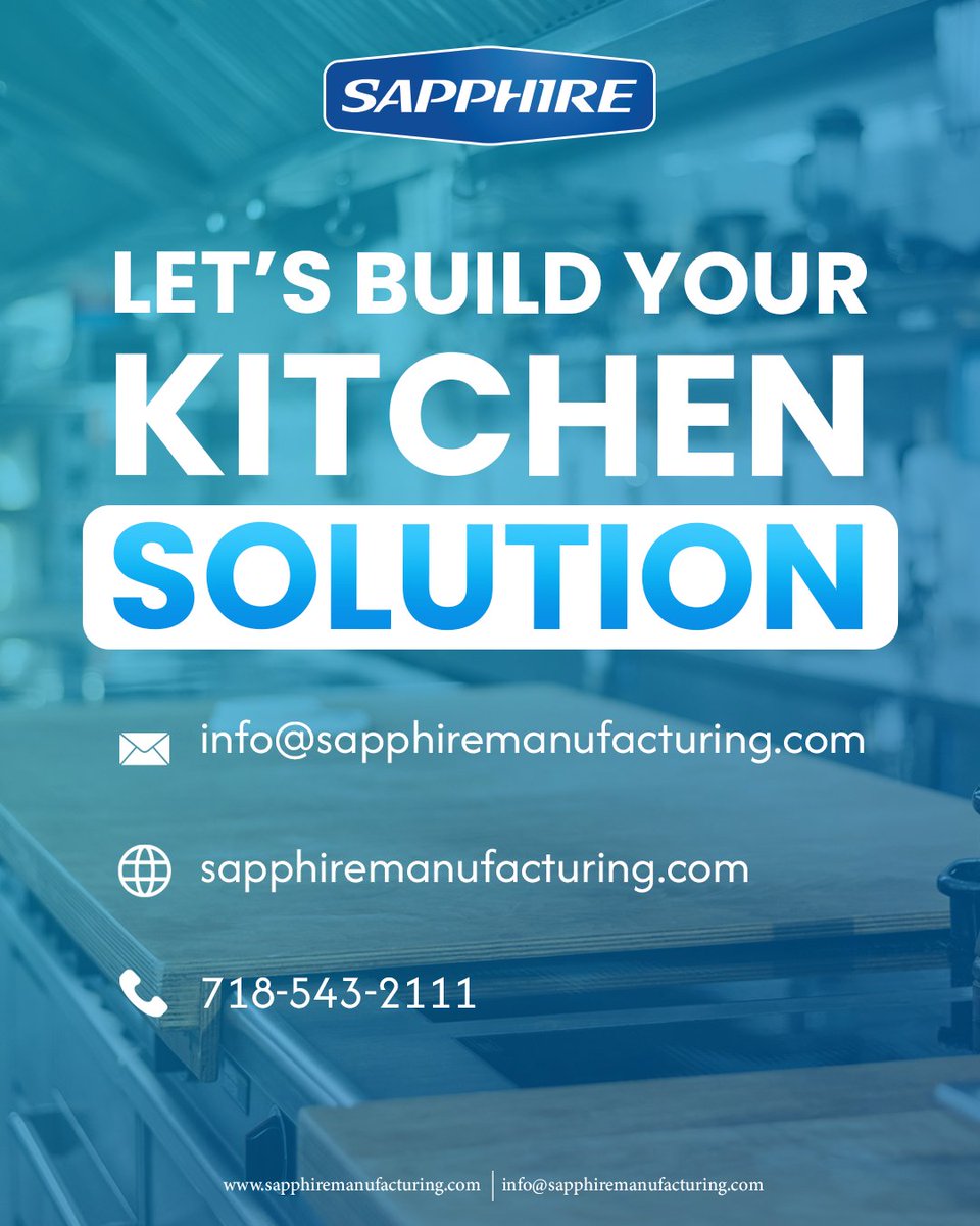 sapphire_ny's tweet photo. Your next kitchen solution starts with one message. Product selection, quotes, availability — reliable guidance from a trusted manufacturer.
📩 info@sapphiremanufacturing.com 

#SapphireManufacturing #ContactUs #CommercialKitchen #FoodServiceEquipment https://t.co/S5DYawHGF7