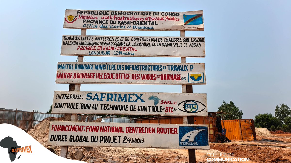 fatshi_PR's tweet photo. MBUJIMAYI : HIER UNE EROSION BEANTE, AUJOURD’HUI UNE CHAUSSEE EN DEVENIR, 
Dans la Commune de la Kanshi,  les travaux de lutte antiérosive sur le site de Nyongolo-Camp PNC. @KayowaM @fatshi13 https://t.co/CaQF6jPX4Q