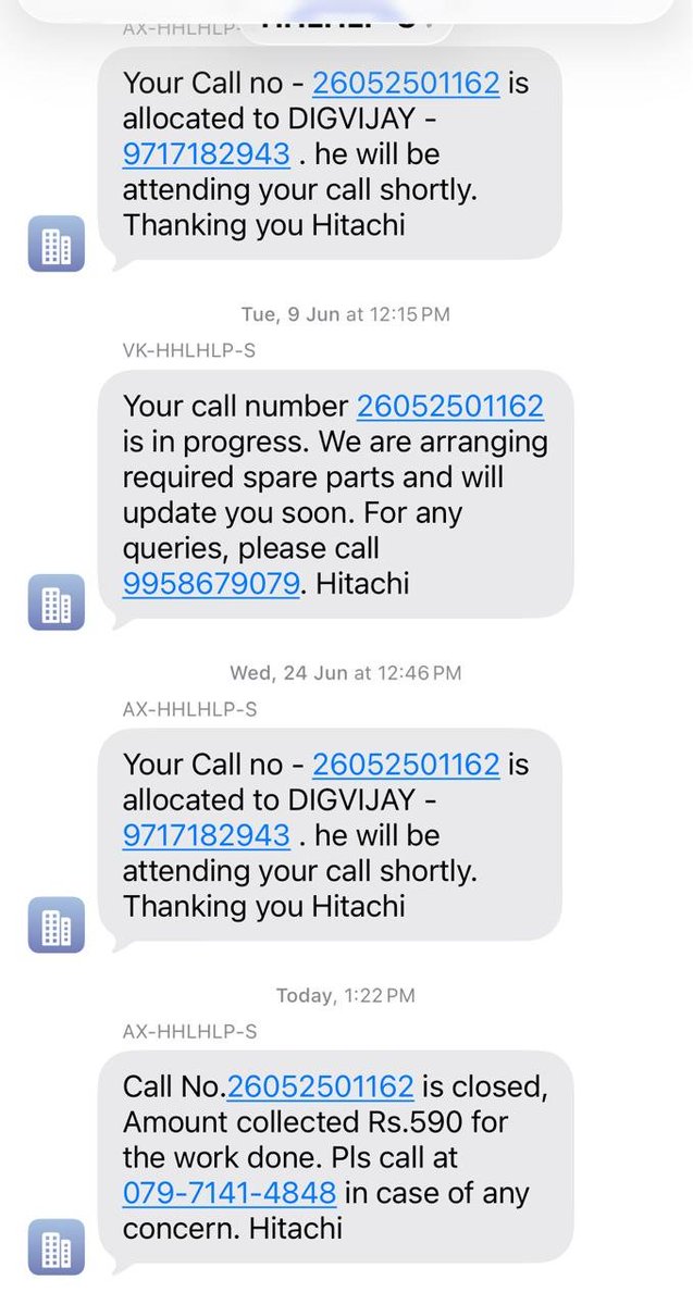 bansal_ap's tweet photo. @Hitachi_IN @hitachihomeID @HitachiAC_GB @jagograhakjago @VenuNuguri Here is the screenshot of complaint closer by HItachi. https://t.co/Hgapeg4zPw