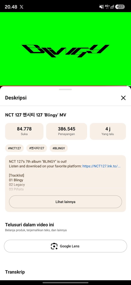uriyunoyomi's tweet photo. ❇️ 𝗡𝗖𝗧 𝟭𝟮𝟳 '𝗕𝗟𝗜𝗡𝗚𝗬' 𝗦𝗧𝗥𝗘𝗔𝗠𝗜𝗡𝗚 𝗣𝗔𝗥𝗧𝗬 ❇️ 

🎬 NCT 127 엔시티 127 'Blingy' MV
🔗 https://t.co/jeJmdoLasm…

‼️DON'T BREAK THE CHAIN‼️

tags : @favoritine77 @filledellalune @Foreveronleee

127 IS ALL WE WANT
#LetsGetBLINGY #NCT127_BLINGY @NCTsmtown_127 https://t.co/zZ3nWq4tk6
