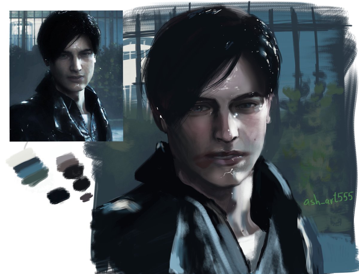 ash_art555's tweet photo. (Leon deserved the kissy 💋for looking so cute )Day 2 of my digital painting studies. One layer, around an hour of painting
#leonkennedy  #fanart #pookie #digitalart #residentevil #residentevil2
https://t.co/3bk8m5RYsQ https://t.co/Xqs9peSj9q