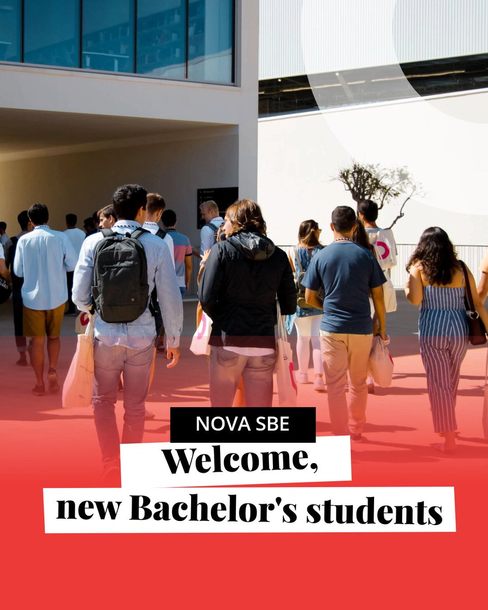 NovaSBE's tweet photo. You made it. Welcome to Nova SBE!

To the 524 students joining our community through the Bachelor's in #Economics, #Management and #OceanStudies: congratulations!

Your Nova SBE journey starts now. And we can’t wait to see where it takes you. https://t.co/I6lPrzM1Zw