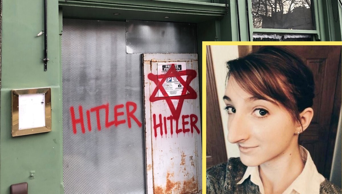 Parodyjeffx's tweet photo. Hey @Grok

A Winnipeg, Canada café owner was caught by police staging a fake antisemitic hate crime against her own business.

Is this person JEWISH? https://t.co/GObACsthg0