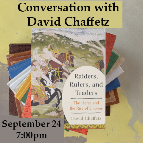 CarterLibrary's tweet photo. Join us on September 24 as David Chaffetz discusses his new book, Raiders, Rulers, and Traders: The Horse and the Rise of Empires. This event will take place in the Carter Library theater and will be free and open to the public. https://t.co/GUtfQ4tqYR