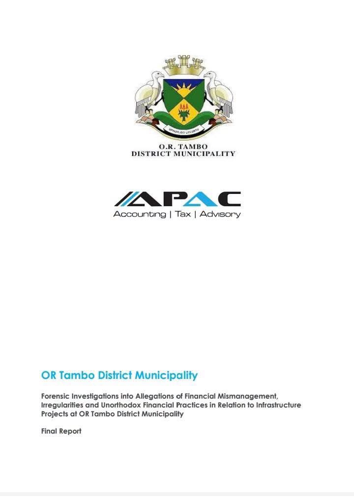 LadyAbahambe's tweet photo. 🚨Let's start by looking into this 53 page report of a forensic investigation into R169 million stolen from the OR Tambo District Municipality by four companies, & also some of this money stolen through the Amatola Water Board.

These four companies were paid millions by the OR Tambo District Municipality but these companies didn't deliver the services they were paid for. This was outright looting.

I hope ANC members in the Eastern Cape who are gossiping about me in their whatsapp groups can now see, I have the proof, so now no more rhetoric & jokes, I will just be publishing files

Let's start by looking at how this R169 million was stolen from OR Tambo District Municipality, & who owns these companies & their proximity to ANC leaders
By:#BaasKruger