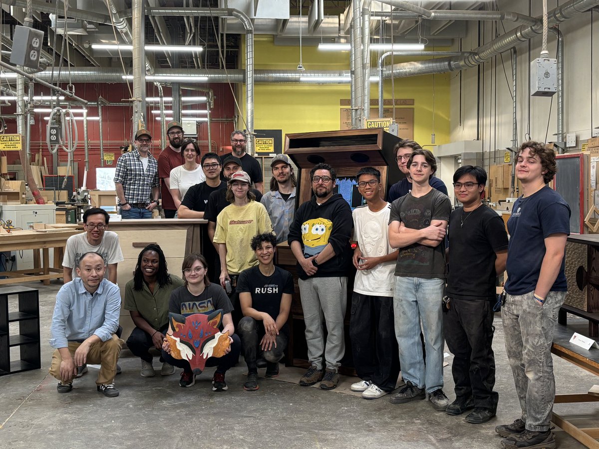 HumberAppTech's tweet photo. Carve out your future! Our Industrial Woodworking Technician students recently hosted a student showcase, putting their talent, creativity and craftsmanship on full display with stunning pieces of their hand crafted furniture! #skilledtrades https://t.co/CBmXr6etgm