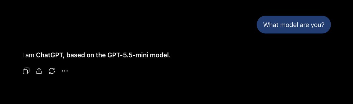 iuddsl's tweet photo. @OpenAI My Plus account is always routed to 5.5-mini. If you think there is a problem with my account, please directly suspend it and refund the remaining balance, rather than sneakily modifying the configuration. This kind of behavior only makes people feel disgusted with the company. https://t.co/5vAvbtyTLH