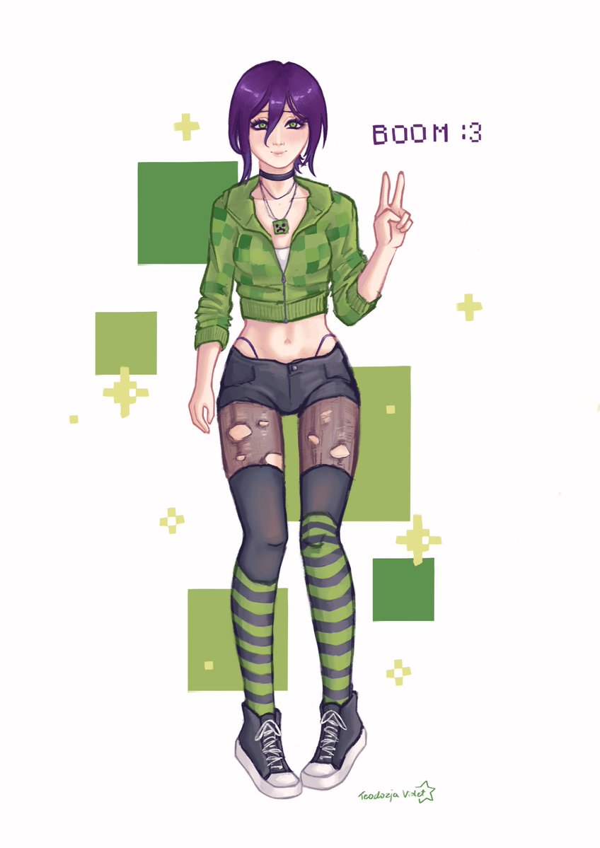 Teodozja_Violet's tweet photo. BOOM :3 💚💜

#reze #csm #minecraft https://t.co/FZqovNPo2d