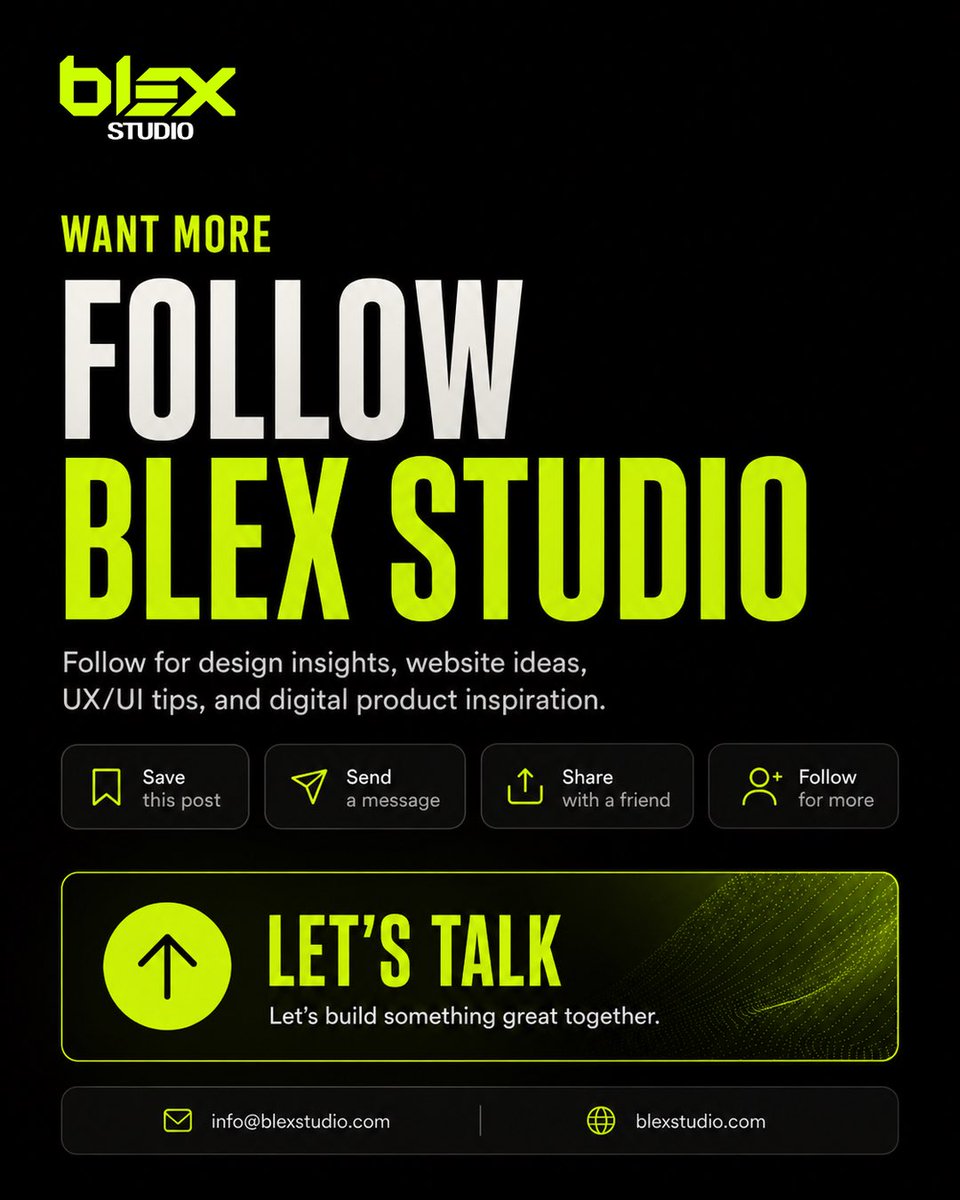 BLEXSTUDIO's tweet photo. Modern websites. Smart solutions. Real business results. A great website should explain your offer, build trust, and help your business grow. BLEX STUDIO creates new websites, redesigns, UX/UI improvements, audits, SaaS platforms, and custom CRM solutions.
#BLEXStudio #WebDesign https://t.co/YuQuHH99nr