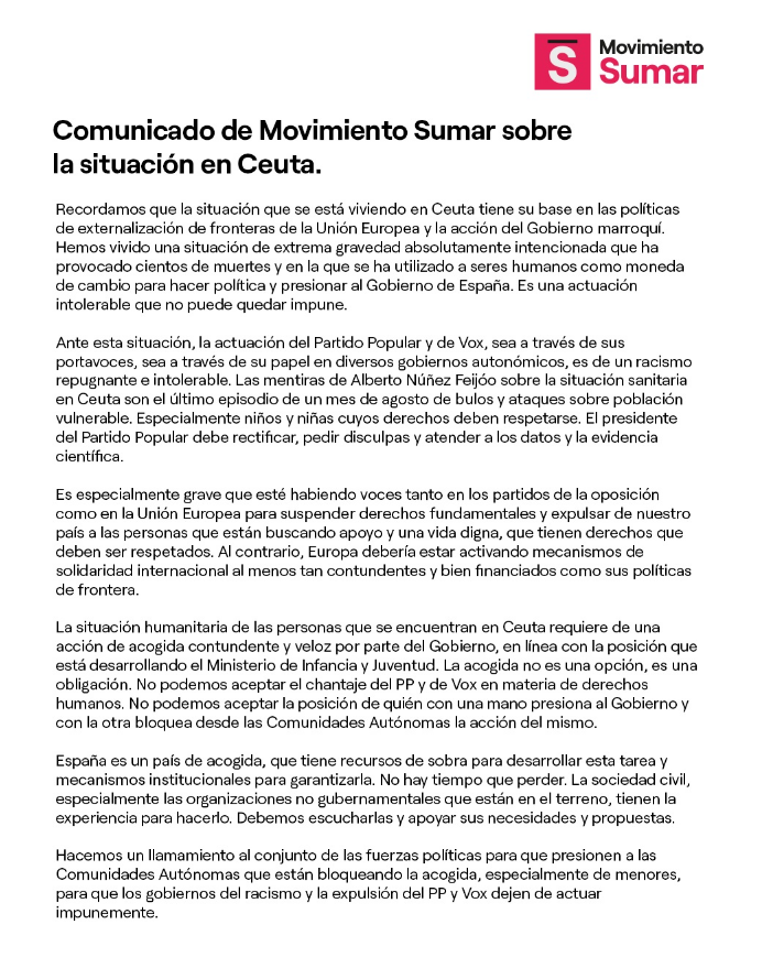 crismartinj's tweet photo. Sumar reconoce que el Gobierno marroquí utiliza seres humanos para «hacer política y presionar al Gobierno de España». Y su solución es acoger a quienes Marruecos utiliza para presionarnos.

Han entendido perfectamente el chantaje. Lo extraordinario es que proponen obedecer al chantajista.