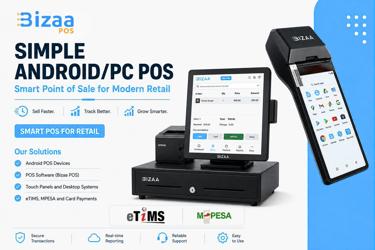 BizaaPOS's tweet photo. Simplify your operations and scale your business with Bizaa POS. Track multi-branch stock, manage payroll, and view instant sales reports directly from your laptop or phone.

Visit https://t.co/PzIpONAIfu for a free demo. https://t.co/eeY0R3VAzl